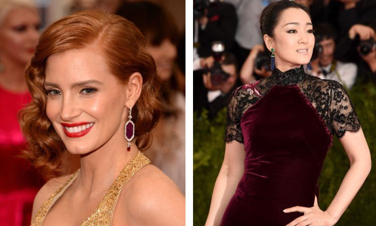 Jessica Chastain and Gong Li shine bright in Piaget jewellery at the 2015 Met Ball